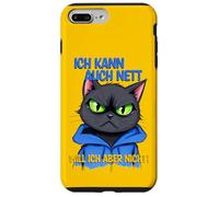 Chat avec une pression oculaire grincheuse - ich kann auch nett 1 Coque pour iPhone 7 Plus/8 Plus