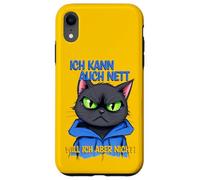 Chat avec une pression oculaire grincheuse - ich kann auch nett 1 Coque pour iPhone XR