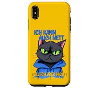 Chat avec une pression oculaire grincheuse - ich kann auch nett 1 Coque pour iPhone XS Max