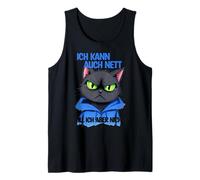 Chat avec une pression oculaire grincheuse - ich kann auch nett 1 Débardeur