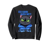 Chat avec une pression oculaire grincheuse - ich kann auch nett 1 Sweatshirt