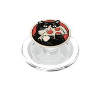 Chat avec Une Tranche de Pizza pour Les Amoureux des Chats, propriétaires de Chats PopSockets PopGrip pour MagSafe