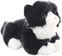 Chat avec voix Doudou miaulant noir blanc 22 cm Uni-Toys