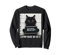 Chat Bad Police Dept Catnip Funny Kitten Men Women Kids Sweatshirt