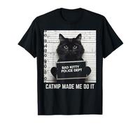 Chat Bad Police Dept Catnip Funny Kitten Men Women Kids T-Shirt