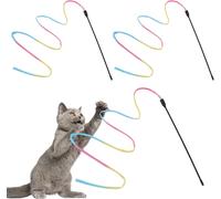 Chat Baguett Arc-En-Ciel Jouet,Baguett De Ruban Arc-En-Ciel 3pcs Pour La Formation Des Chatons,Baguett De Charmeur De Chat À Ruban Arc-En-Ciel Baguett De Receveur Interactive(30cm)
