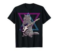 Chat basse - Corsage rock sur une guitare basse T-Shirt