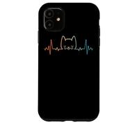 Chat Battement de Coeur Amour Chats Femmes Filles Chat Amant Coque pour iPhone 11