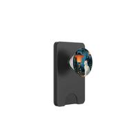 Chat Blanc dans Un Jardin Japonais avec Lampes Minuit PopSockets PopWallet pour MagSafe