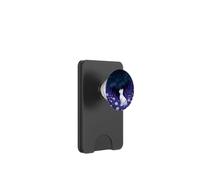 Chat Blanc Prairie Violet esthétique Minuit céleste PopSockets PopWallet pour MagSafe