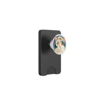 Chat Bleu dans Une Couronne de Fleurs pour Les Amoureux des Chats, propriétaires de Chats PopSockets PopWallet pour MagSafe