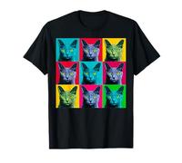 Chat Bleu Russe Pop Art coloré T-Shirt