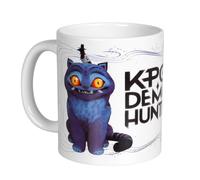 Chat bleu, tasse en céramique avec anse, tasse à thé blanche 315 ml