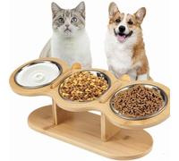 Chat Bols Plat Élevé Bols De Nourriture pour Animaux De Compagnie pour La Nourriture Et l'eau Chaton Chats D'intérieur Chats Bol avec Support Chat Table À Manger Plat