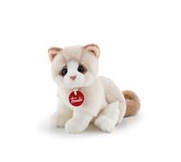 Chat Brad Blanche/Beige Trudi | Peluche Chat, Cadeau de Noël et d'anniversaire, Reproduction réaliste | 15x19x20cm S | Chats en Peluche Classiques | modèle 20872