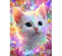 Chat Brillant Puzzle de 120 Pièces pour Adultes, 25x20cm Puzzles Classiques 120 pièces Adultes, Puzzle Stimulant Parfait pour Les Soirées de Jeu