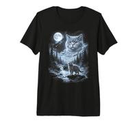 Chat British Shorthair rétro Moon des années 90 Bootleg Meme Cats T-Shirt Haut de Gamme