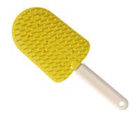 Chat Brush - auto-nettoyage du pincement Brush enlevé sous-dessus | Outil de déportation doux avec poignée ergonomique sans glissement et brosse de conception de crème glacée pour les chiots Salons