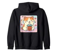 Chat Bubble Tea Lover Cute Anime Kawaii Rainbow Sweat à Capuche