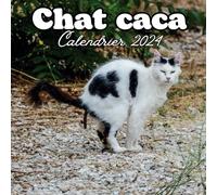 Chat caca calendrier 2023: Organisateur de planificateur mensuel Cadeaux Amusants Pour la Famille, les collègues, les Amis et Les Amoureux Des animaux