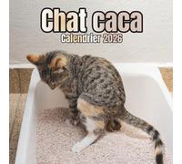 Chat caca calendrier 2026: Organisateur de planificateur mensuel de janvier 2026 à décembre 2026 Cadeau pour les amoureux des Chats