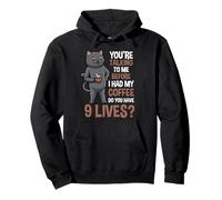 Chat Café Avertissement Humour Citation Humour Matin Sweat à Capuche