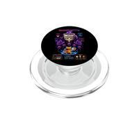 Chat Café Gamer Pixel Art Boss Combat Rétro PopSockets PopGrip pour MagSafe