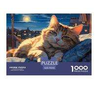 Chat Calme la Nuit Pièces À Structure Solide Parfait pour Renforcer Les Capacités De Résolution Et Profiter du Temps Libre 70x50cm/1000pcs