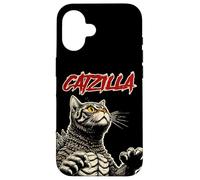 Chat Catzilla drôle Art Japonais drôle Coque pour iPhone 16