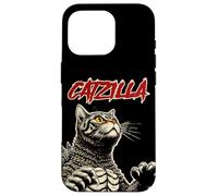 Chat Catzilla drôle Art Japonais drôle Coque pour iPhone 16 Pro