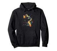 Chat céleste galaxie cosmique nuit étoilée Sweat à Capuche