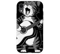 Chat Chanteur Guitare Humour Musicien Animalier Niche Coque pour iPhone XR