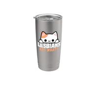 Chat chatte lesbiennes mangent ce que humour amusant Gobelet isotherme en acier inoxydable double paroi