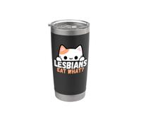 Chat chatte lesbiennes mangent ce que humour amusant Gobelet isotherme en acier inoxydable double paroi