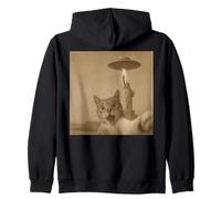 Chat choqué Selfie avec OVNIS drôle Chat Alien Femmes Hommes Enfants Sweat à Capuche