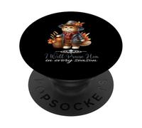 Chat chrétien « I Will Praise Him in Every Season Fall » PopSockets PopGrip Adhésif