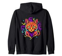 Chat coloré aux Couleurs de l'arc-en-ci Sweat à Capuche