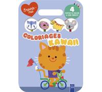 Chat - Coloriages kawaii Livre avec 4 crayons de couleur - Collectif - Yoyo Books - Boîte ou accessoire - Jeux livres objets