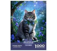 Chat Couche à thé Husky sibérienJigsaw Puzzles for Adults 1000 Pieces Age 12+ for Adults Educhational Games Home Beautiful Decoration Birthday Gifts38x26cm/1000pcs