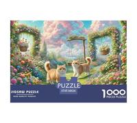 Chat Couche graduelle Or Court 1000 Pièces Puzzles pour Adultes Et Enfants Animal de Compagnie Premium Quality Impossible Loisir Détente Écologique Art Classique 38x26cm/1000pcs