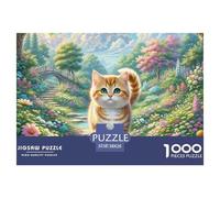 Chat Couche graduelle Or Court 1000 Pièces Puzzles pour Adultes sur Le Thème De Animal de Compagnie Classique Cadeau Stimulant Loisir Détente Écologique Art Classique 38x26cm/1000pcs