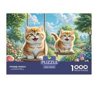 Chat Couche graduelle Or Court 1000 Pièces Puzzles pour Adultes sur Le Thème De Animal de Compagnie Classique Cadeau Stimulant Loisir Détente Écologique Art Classique 70x50cm/1000pcs