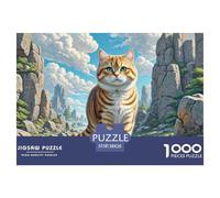 Chat Couche graduelle Or Court Puzzles 1000 Pièces pour Adultes Et Enfants sur Le Thème De Animal de Compagnie Jeu Éducatif Loisir Matériaux Recyclés 38x26cm/1000pcs