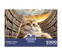 Chat Couche graduelle Or Court Puzzles 1000 Pièces pour Adultes sur Le Thème De Animal de Compagnie De Jeu Éducatif Parfait pour Les Amateurs 38x26cm/1000pcs