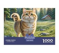 Chat Couche graduelle Or Court Puzzles 1000 Pièces pour Adultes sur Le Thème De Animal de Compagnie Premium Quality Impossible Activité Familiale Parfaite 70x50cm/1000pcs