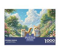 Chat Couche graduelle Or Court Puzzles 1000 Pièces pour Adultes sur Le Thème De Animal de Compagnie De Jeu Éducatif Parfait pour Les Amateurs 38x26cm/1000pcs