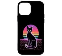 Chat Coucher de Soleil rétro Coque pour iPhone 12 Mini