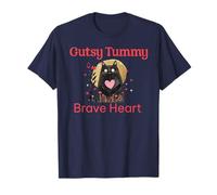 Chat Courageux avec cœur et Style Floral expressif T-Shirt
