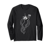 Chat Crâne Occulte Chaton Tarot Sorcière Gothique Noir Lovers Manche Longue