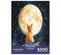 Chat créatif Adultes Puzzles Pet Animauxs 1000 Pièces Jeu De Défi Familial Jeux Éducatifs Décoration Intérieure Cadeaux d'anniversaire pour Noël Tueur Ennuyeux 70x50cm/1000pcs